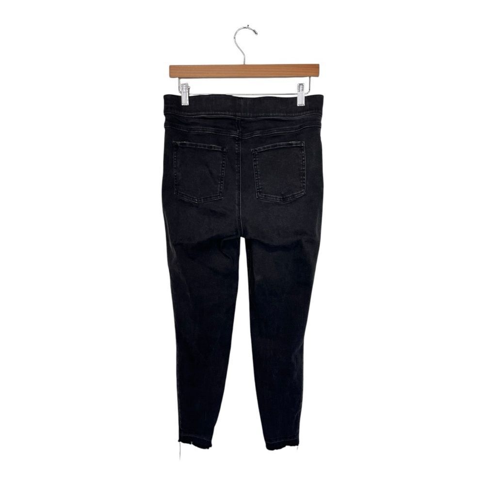 SPANX | Black Skinny Jeans Legging Pull On Stretchy Raw Hem L - Picture 2 of 9